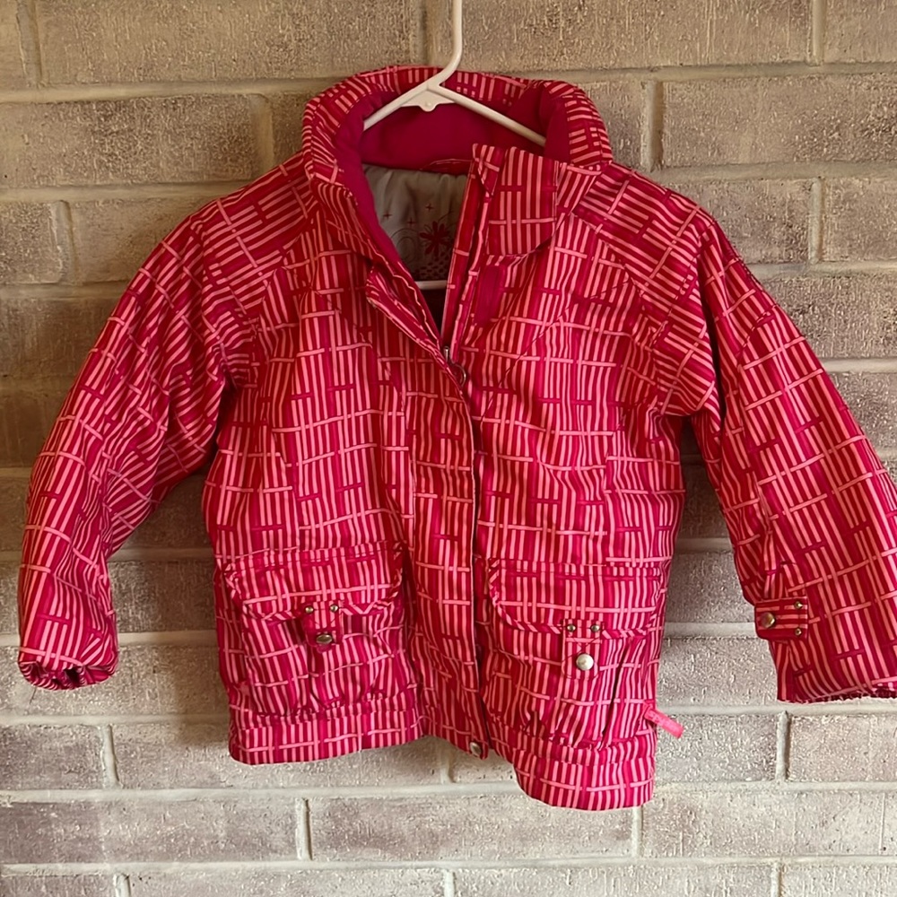 Kids Pink Patterned Jacket